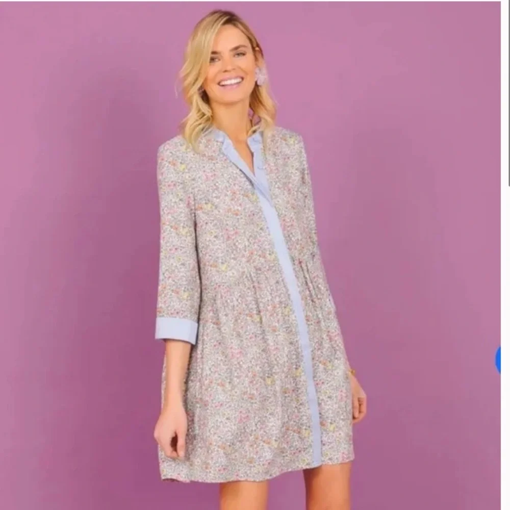 Tuckernuck Poppy Royal Shirt Dress - Picture 1 of 7